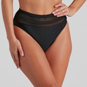 Black Mesh Swim Bottoms